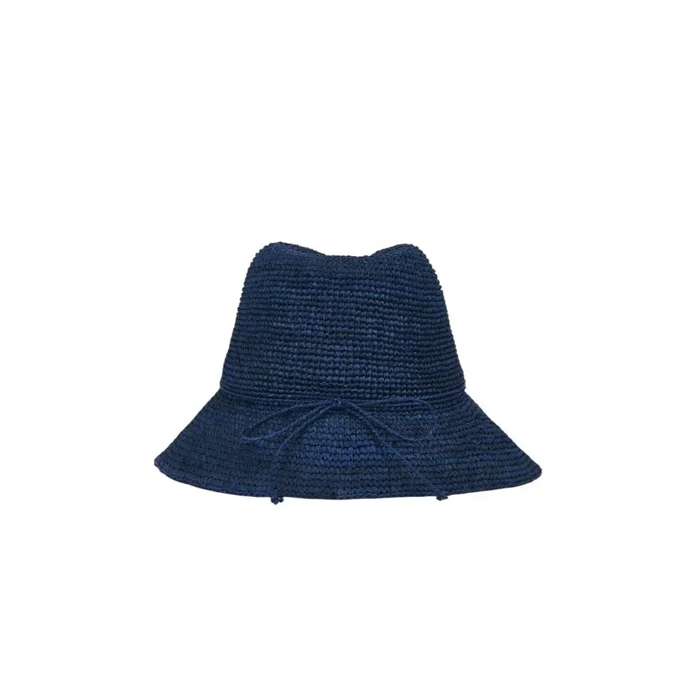 florabella Dylan Bucket Hat in Mdinight Navy One Size New Womens Bucket Sun